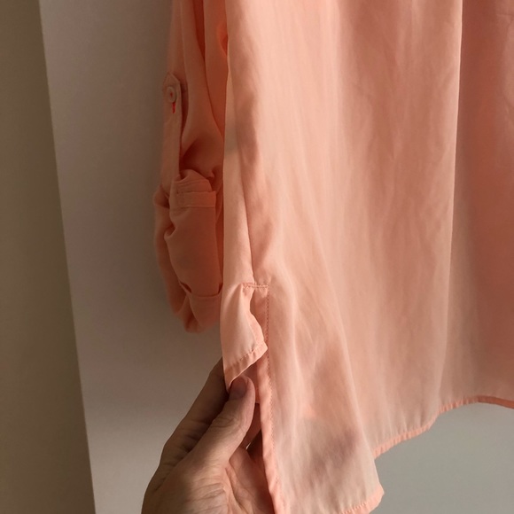 Peach breezy button up - Picture 5 of 5